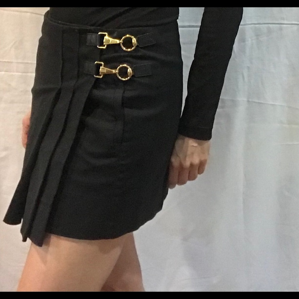 Black Gucci mini skirt